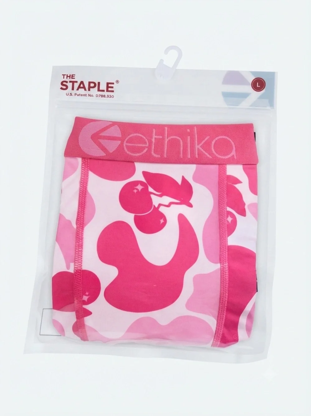 NWT Ethika The Staple Pink Cherry Camo Boxer Briefs Size L